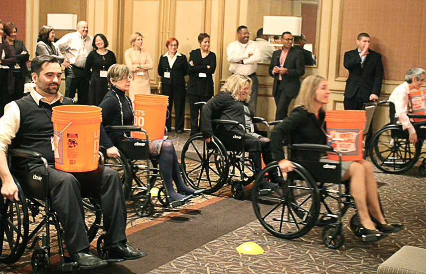 Wheelchairs For Charity Philanthropic Team Activity